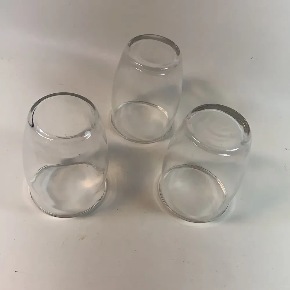Set Vintage Small 3 Beer Tasting 5 Oz Clear Glass